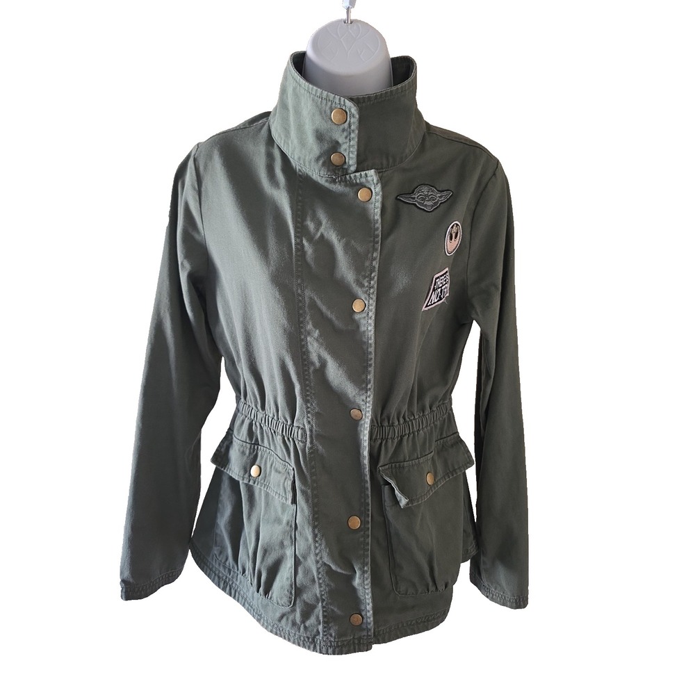 Star Wars Her Universe Yoda Military Utility Jacket Women’s Medium Green - Picture 2 of 11